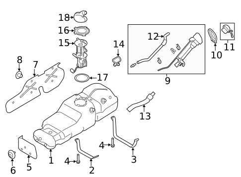 Fuel System Components for 2018 Nissan TITAN XD #1