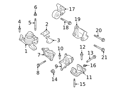 Engine & Trans Mounting for 2010 Ford Flex #0