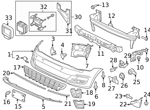 Bumper & Components - Front for 2015 Volkswagen Golf R #0