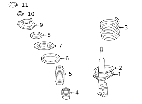 Struts & Components for 2009 Mitsubishi Eclipse #1