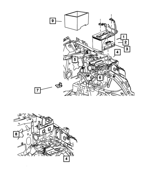Battery, Battery Tray and Cables for 2008 Dodge Nitro #0