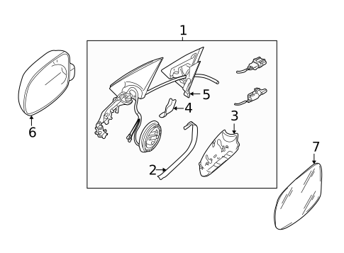 Outside Mirrors for 2004 Volkswagen Passat #1