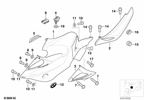 Motorcycle Trim Section, Windshield for 2003 BMW-Motorrad R 1100 S #0