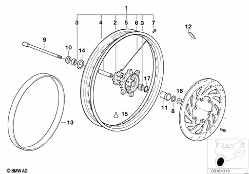 Wheels with Bearings for 2008 BMW-Motorrad G 650 Xchallenge #1