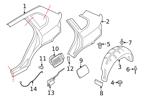 Quarter Panel & Components for 2016 BMW X5 #0