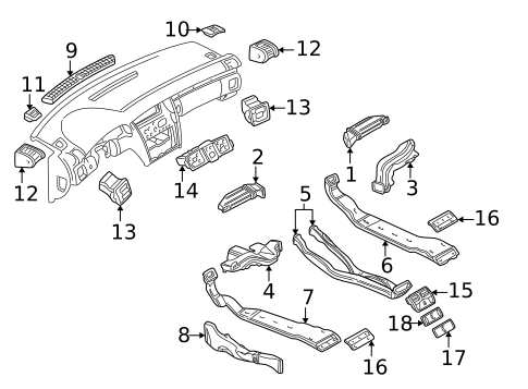 Ducts for 2003 Audi A8 Quattro #0