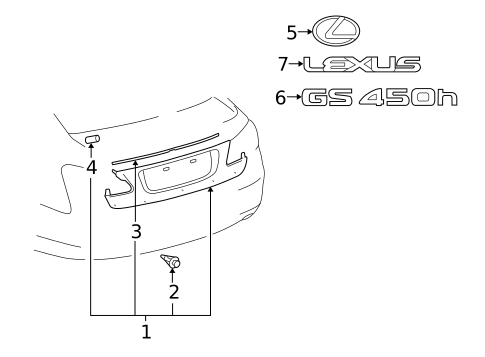 Exterior Trim - Trunk for 2014 Lexus IS F #1