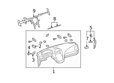 Instrument Panel for 2009 Lexus ES350 #0