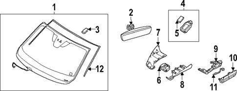 Glass - Windshield for 2023 Mazda 3 #5