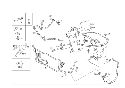 Scope of Wiring for Active Body Control for 2002 Mercedes-Benz S 55 AMG® #2
