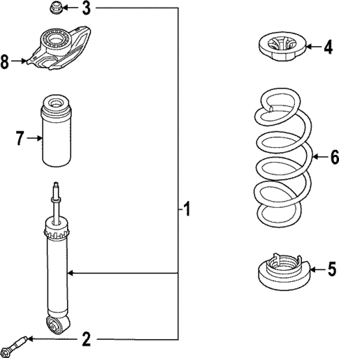 Shocks & Components for 2025 INFINITI QX60 #1