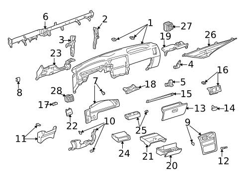 Instrument Panel for 2003 Toyota Tacoma #0
