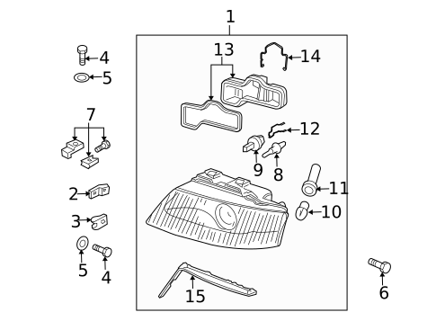 Headlamp Components for 2000 Audi A6 Quattro #0