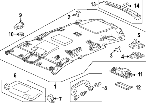 Interior Trim - Roof for 2024 Honda CR-V #1