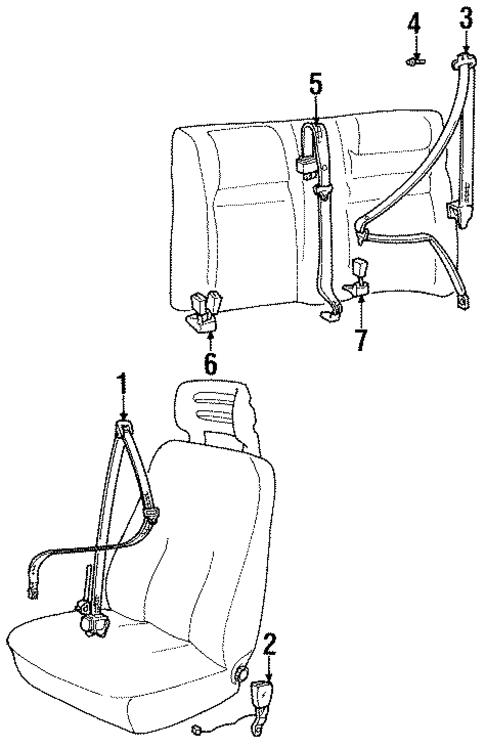 Front Seat Belts for 1996 Volvo 960 #0