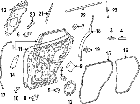 Door & Components for 2025 Lexus RX450h+ #0