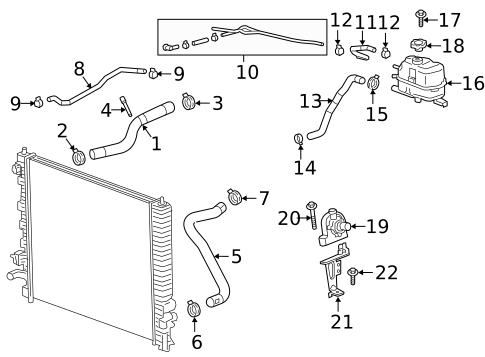 Radiator & Components for 2024 Buick Enclave #1