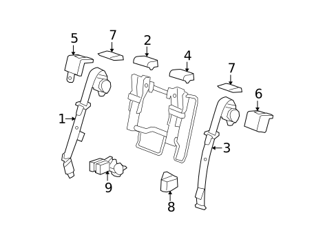 Rear Seat Belts for 2007 Chevrolet Suburban 1500 #1