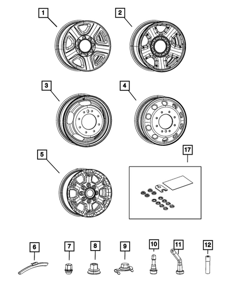 Wheels, Tires and Hardware for 2025 Ram 3500 #1