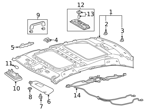 Interior Trim - Roof for 2018 Lexus ES350 #1