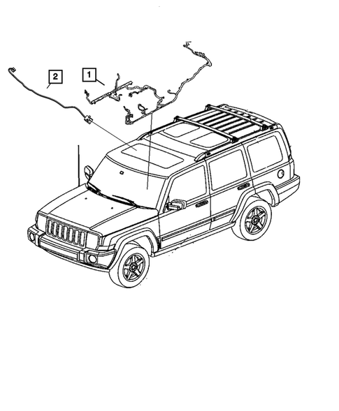 Wiring-Body and Accessories for 2008 Jeep Commander #1