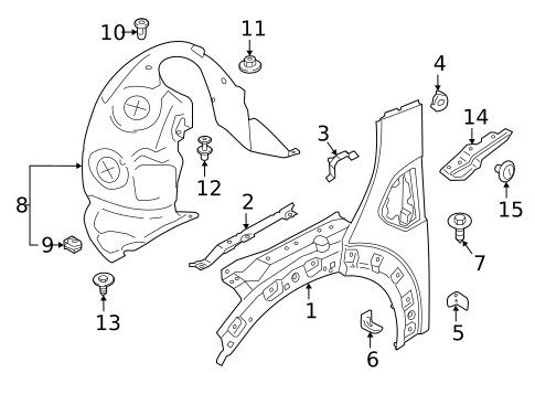 Fender & Components for 2020 Mini Cooper Countryman #0