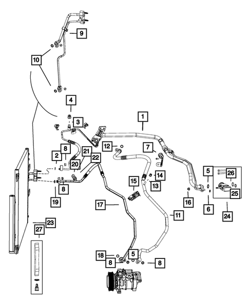 Air Conditioner and Heater Plumbing for 2014 Ram 1500 #1