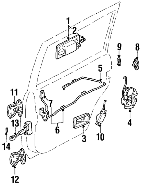 Rear Door for 1998 Acura SLX #0