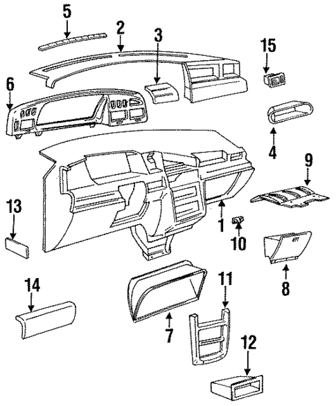Instrument Panel for 1994 Mercury Capri #0