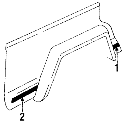 Exterior Trim - Quarter Panel for 1993 Jeep Cherokee #1
