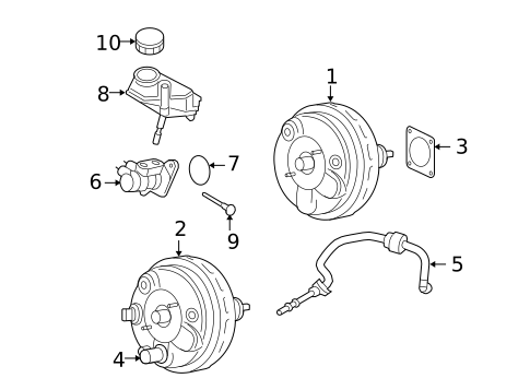 Master Cylinder - Components On Dash Panel for 2009 Volvo V70 #0