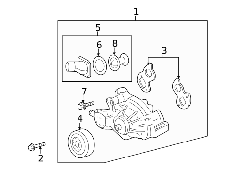 Thermostat & Housing for 2008 Pontiac G8 #0