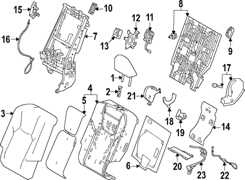 Rear Seat Components for 2024 Lexus RX450h+ #3