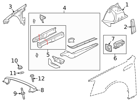 Structural Components & Rails for 2010 Cadillac CTS #0