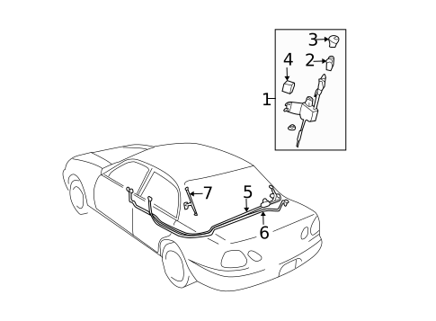 Antenna & Radio for 1998 Lexus GS300 #0