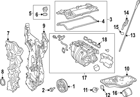 Engine Parts for 2018 Lexus RX450hL #22