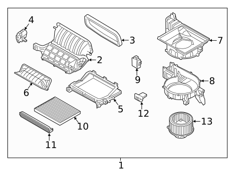 Blower Motor & Fan for 2017 Hyundai Santa Fe #0