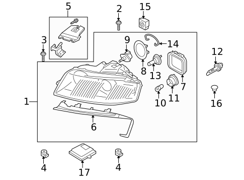 Bulbs - Chassis for 2006 Audi A3 Quattro #1