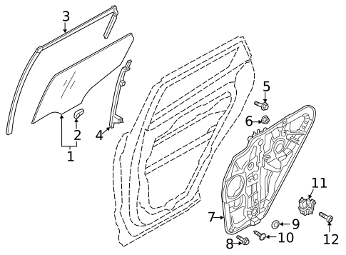 Rear Door for 2017 Hyundai Santa Fe #0