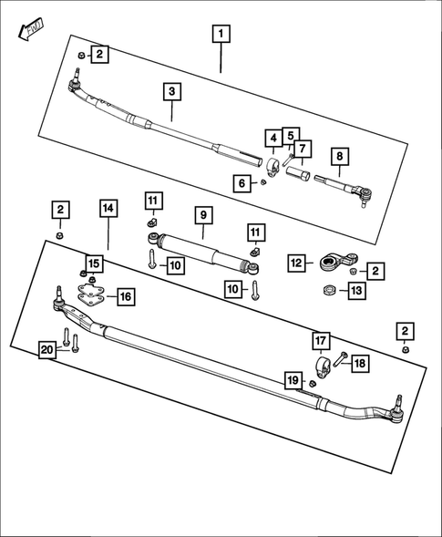 Steering Linkage and Steering Shock for 2022 Ram 3500 #1