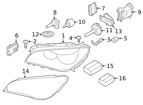 Headlamp Components for 2022 BMW 430i Gran Coupe #3