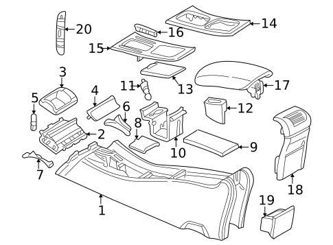 Console for 2005 Mercedes-Benz C 320 #1