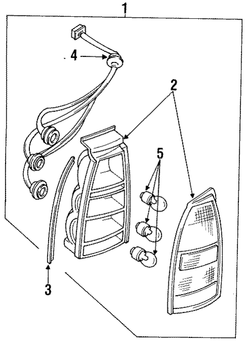 Tail Lamps for 1994 Ford Escort #2
