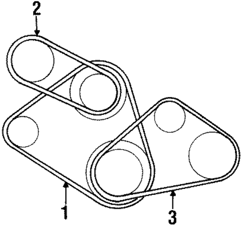 Belts for 1998 Mitsubishi Eclipse #0