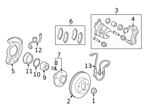 Brake Components for 2012 Toyota Camry #0