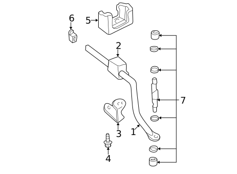 Stabilizer Bar & Components for 2003 Dodge Stratus #0