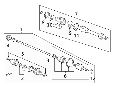 Axle Shafts & Joints for 2007 Honda Accord #3