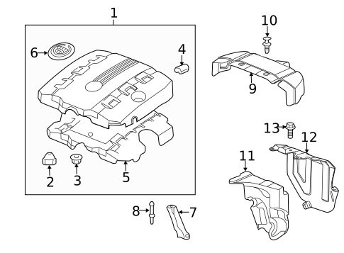 Engine Appearance Cover for 2012 Cadillac CTS #1