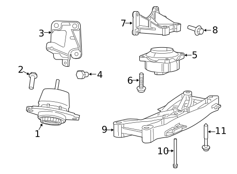 Engine & Trans Mounting for 2017 Dodge Challenger #0