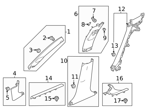 Interior Trim - Pillars for 2022 Honda Civic #0